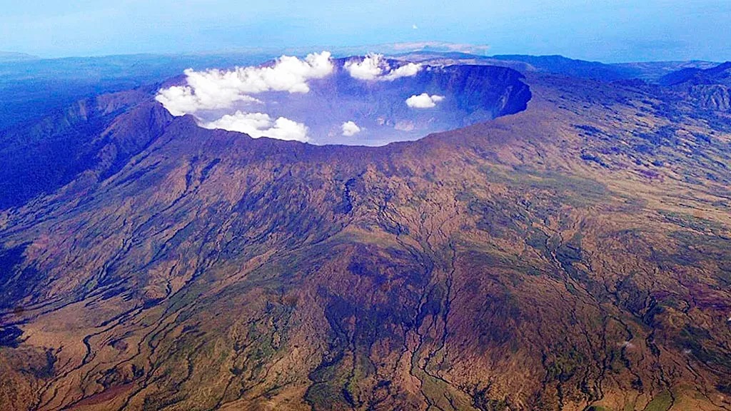 Remnant cauldera resulting from the volcanic eruption of Mount Tambora, 1815