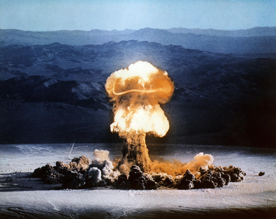 Priscilla nuclear test, Nevada, June 24, 1957, yield 37 kilotons, exploded from a balloon