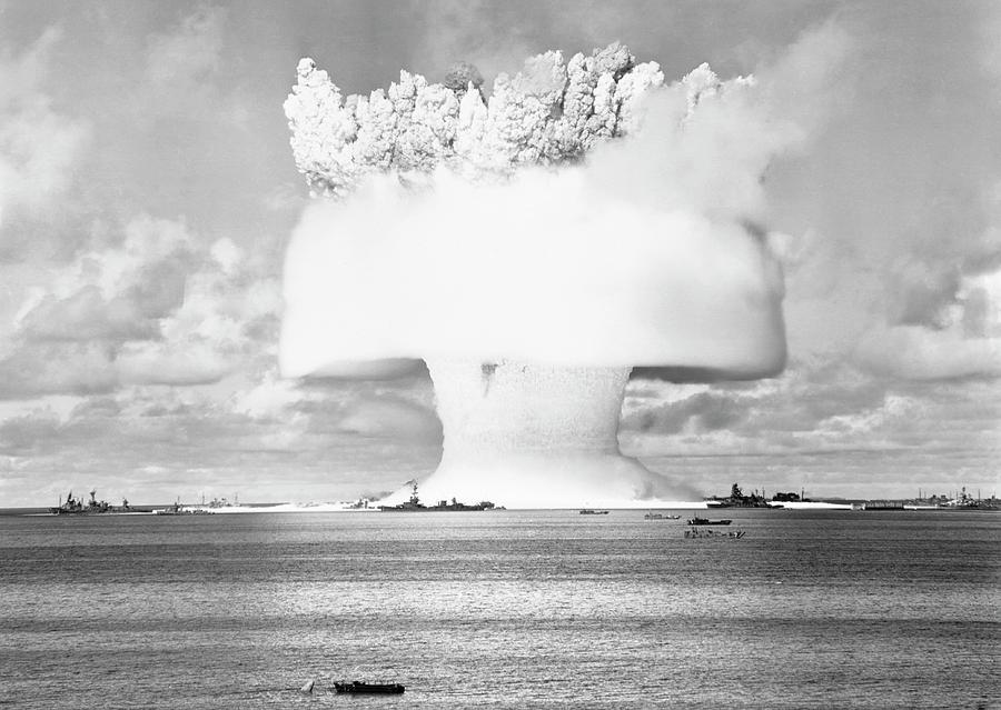 Operation Crossroads underwater Atom Bomb Test, July, 1946, Bikini Atoll 1.5 seconds after detonation